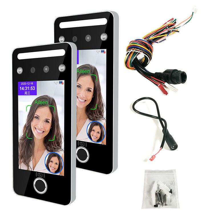 Bezdotykowy 5-calowy system rozpoznawania twarzy Dostęp do kodu QR Kontrola dostępu