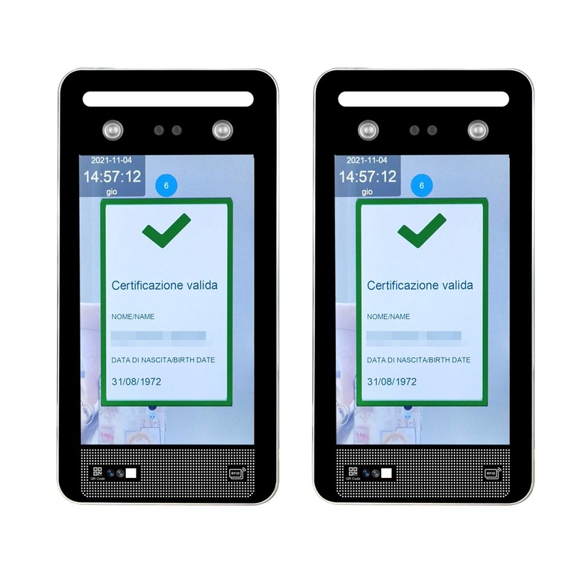 EU C19 Verifica Green Pass Czytnik kodów QR Termometr do rozpoznawania twarzy