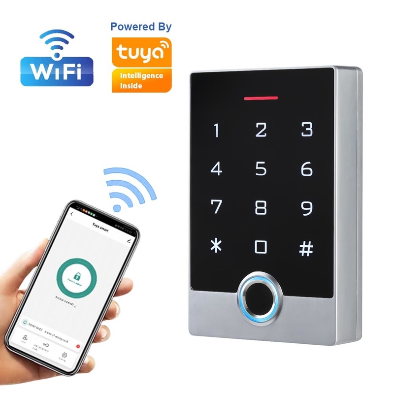 Wifi Tuya System kontroli dostępu do drzwi IP68 Wodoodporna samodzielna klawiatura RFID / odcisk palca