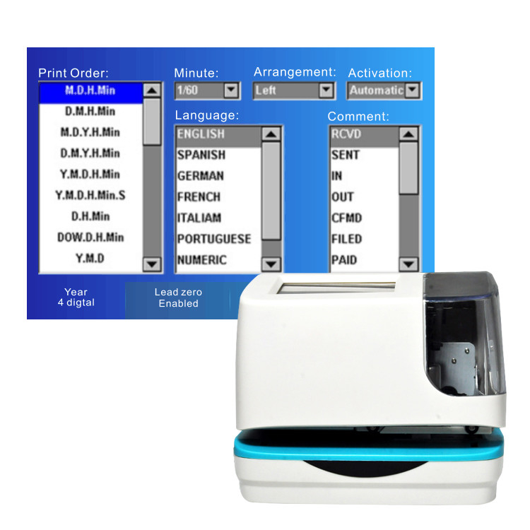 Automatyczna 5-wierszowa elektroniczna maszyna do datowania daty Wielojęzyczny ekran dotykowy TFT