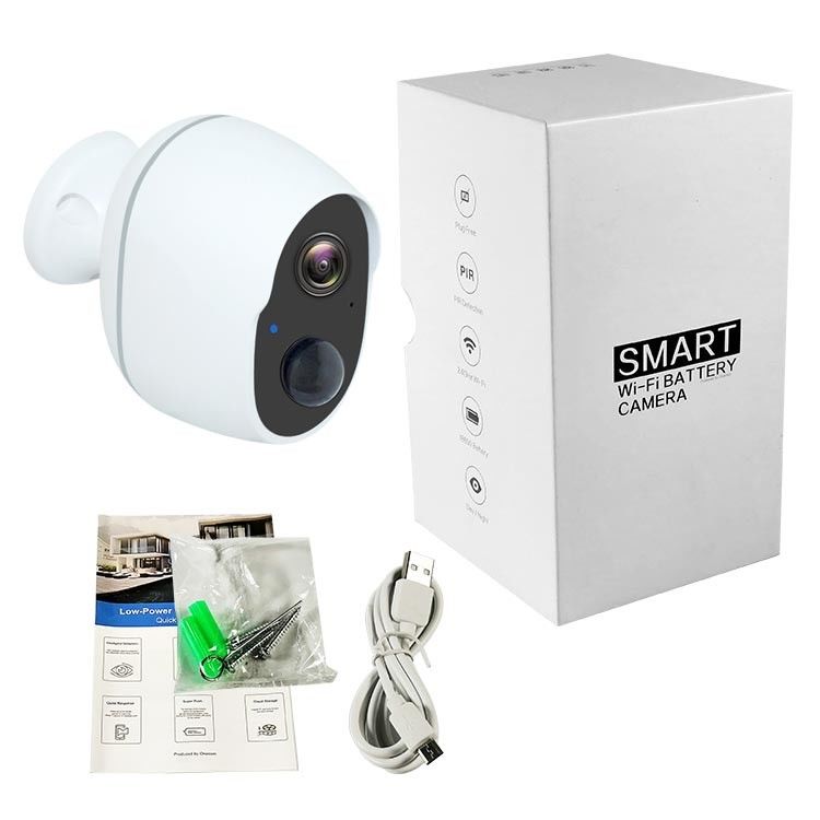 Wodoodporna zewnętrzna, wewnętrzna, akumulatorowa kamera 2MP 5V 2A Mini WiFi