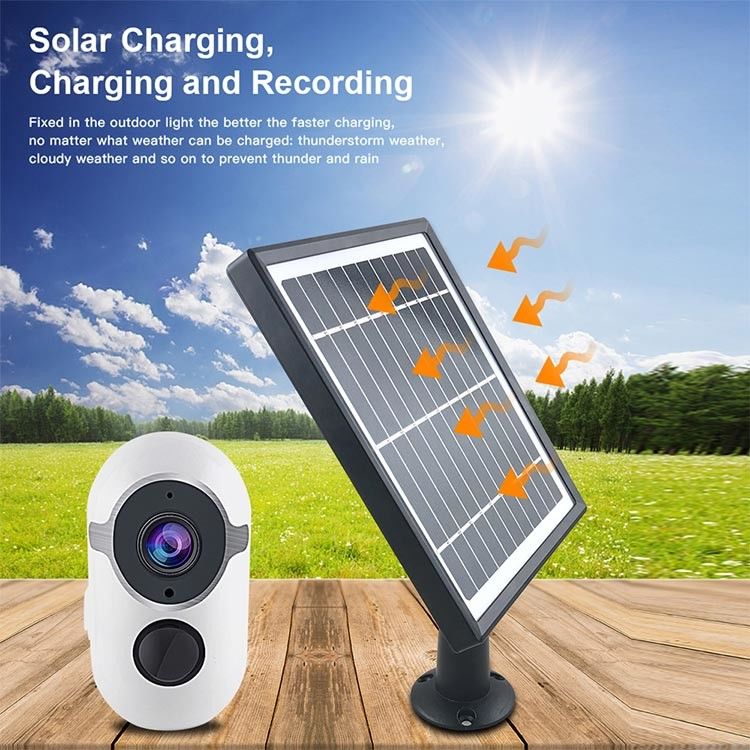 Zewnętrzna dwukierunkowa kamera do nagrywania wideo z energią słoneczną 1080P Bezprzewodowa kamera Wifi Mini CCTV