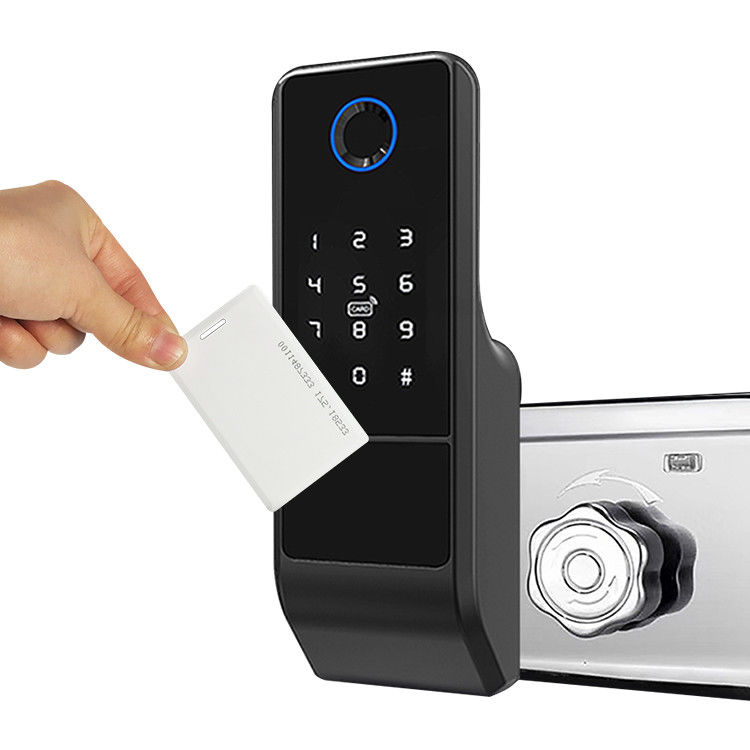Tuya Wifi APP Biometryczny odcisk palca Inteligentny zamek do drzwi Klamka do drzwi z czytnikiem linii papilarnych Cyfrowy zamek bezkluczykowy