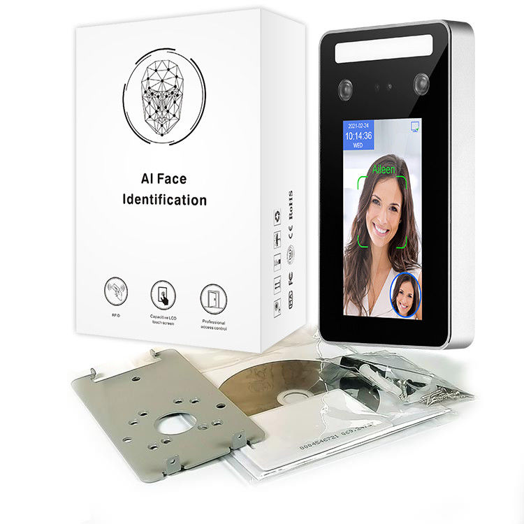 5.0-calowy system kontroli dostępu do rozpoznawania twarzy Nagrywanie czasu kodu QR RFID QR