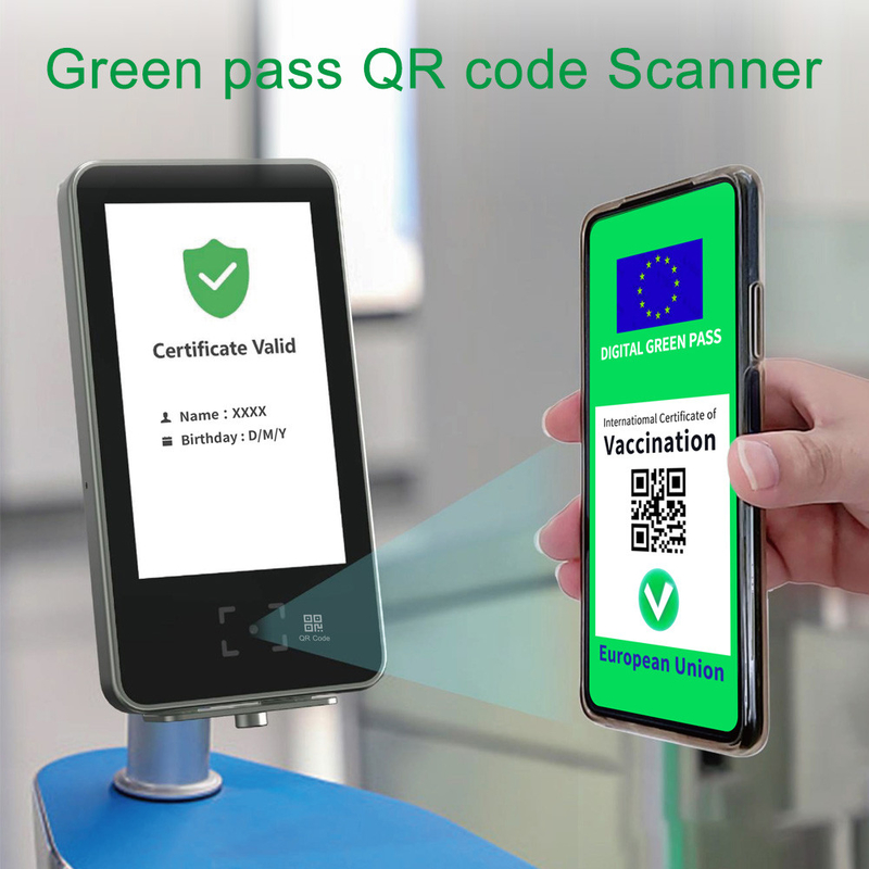 5-calowy skaner kart QR LCD UE Cyfrowy zielony certyfikat Szczepionka Pass