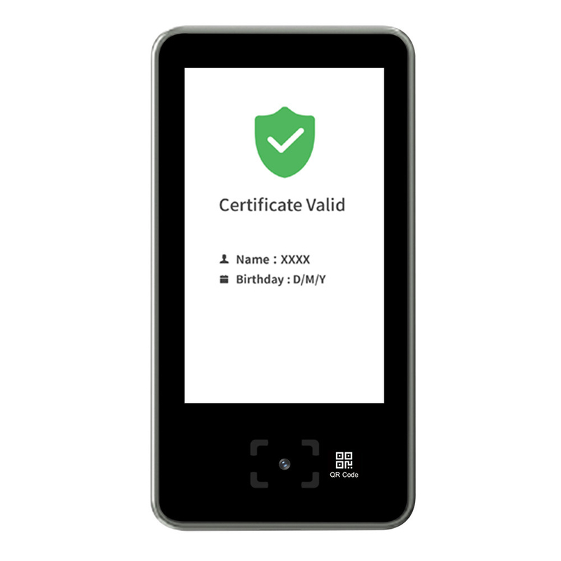 5-calowy skaner kart QR LCD UE Cyfrowy zielony certyfikat Szczepionka Pass