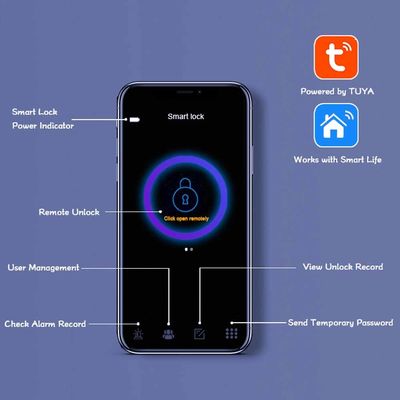 Strona główna Inteligentny inteligentny zamek Tuya Wifi App Security cyfrowy zamek do drzwi z odciskiem palca