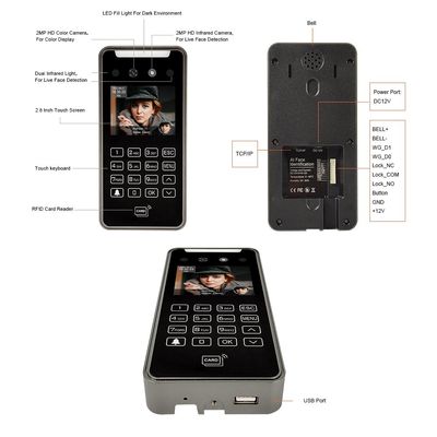 TCP / IP Wifi RFID AI Rozpoznawanie twarzy Produkty biometrycznej kontroli dostępu Oparte na chmurze