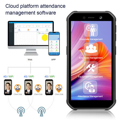 5,5-calowy ekran dotykowy 、 Terminal rejestracji czasu pracy z szybkim rozpoznawaniem twarzy (0,3 s) - pojemność 5000 twarzy dla obecności mobilnej