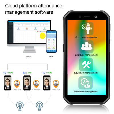 Przenośna zewnętrzna maszyna 4G z systemem Android do rozpoznawania twarzy do rejestracji czasu pracy pracowników