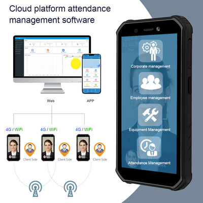 Przenośny system czasu obecności Android Biometryczny terminal rozpoznawania twarzy