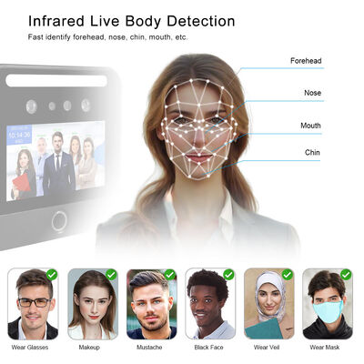 Cloud Based Face Recognition Attendance Machine Built-in Backup Battery and 4G SIM GSM