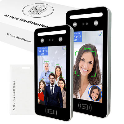 AI Visible Light WDR Dynamiczny system dostępu do rozpoznawania twarzy 8-calowy ekran dotykowy