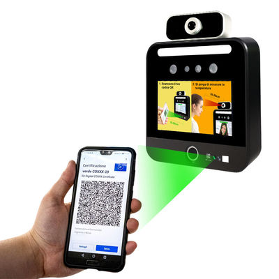 Włochy Verifica C19 Skaner temperatury rozpoznawania twarzy Kiosk Standalone